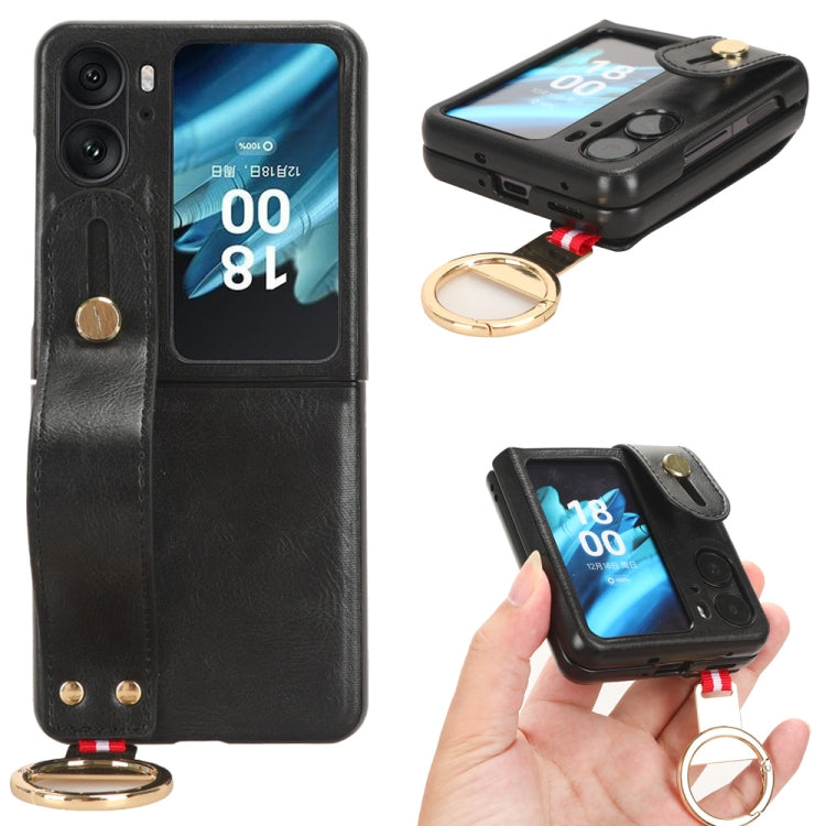 Wristband Leather Back Phone Case, For OPPO Find X8 Pro, For OPPO Find N2 Flip