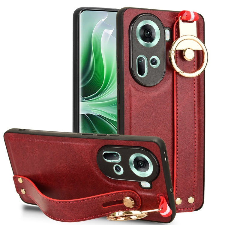Wristband Leather Back Phone Case, For OPPO Reno13 F 5G, For OPPO Find X8, For OPPO K12x 5G / A3 Pro Global, For OPPO A3x 5G, For OPPO Reno12 F 5G, For OPPO A3 Pro India, For OPPO Reno11 PJH110, For OPPO Reno12 Pro 5G Global, For OPPO Reno12 5G Global�...