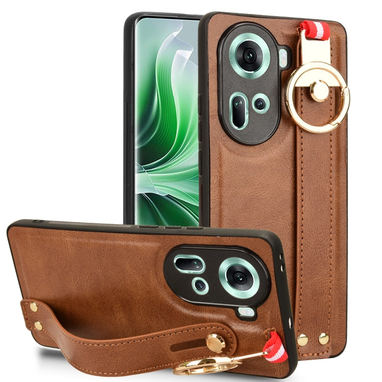 Wristband Leather Back Phone Case, For OPPO Reno13 F 5G, For OPPO Find X8, For OPPO K12x 5G / A3 Pro Global, For OPPO A3x 5G, For OPPO Reno12 F 5G, For OPPO A3 Pro India, For OPPO Reno11 PJH110, For OPPO Reno12 Pro 5G Global, For OPPO Reno12 5G Global�...