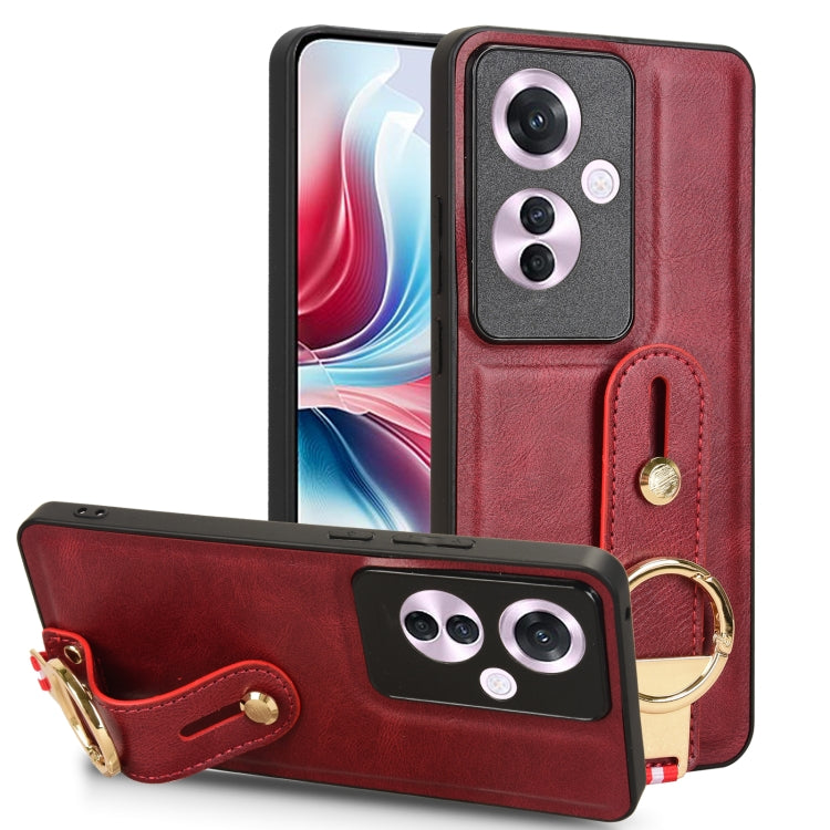 Wristband Leather Back Phone Case, For OPPO Reno13 F 5G, For OPPO Find X8, For OPPO K12x 5G / A3 Pro Global, For OPPO A3x 5G, For OPPO Reno12 F 5G, For OPPO A3 Pro India, For OPPO Reno11 PJH110, For OPPO Reno12 Pro 5G Global, For OPPO Reno12 5G Global�...