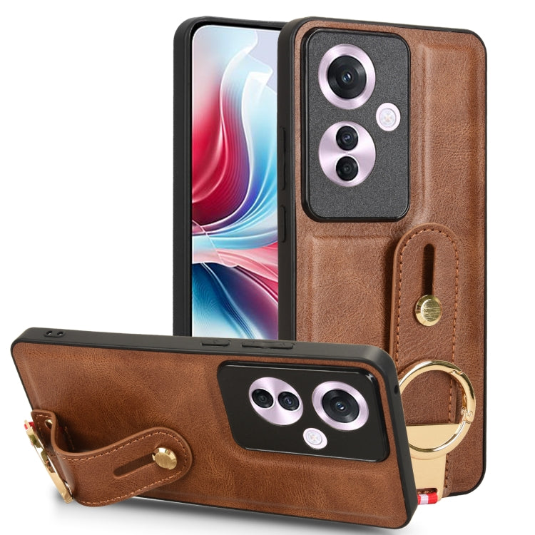 Wristband Leather Back Phone Case, For OPPO Reno13 F 5G, For OPPO Find X8, For OPPO K12x 5G / A3 Pro Global, For OPPO A3x 5G, For OPPO Reno12 F 5G, For OPPO A3 Pro India, For OPPO Reno11 PJH110, For OPPO Reno12 Pro 5G Global, For OPPO Reno12 5G Global�...