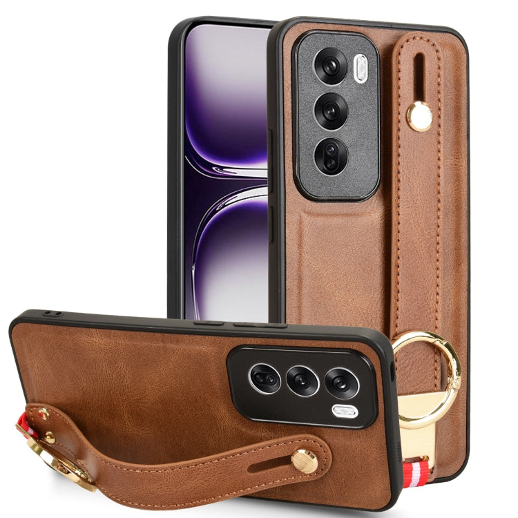 Wristband Leather Back Phone Case, For OPPO Reno13 F 5G, For OPPO Find X8, For OPPO K12x 5G / A3 Pro Global, For OPPO A3x 5G, For OPPO Reno12 F 5G, For OPPO A3 Pro India, For OPPO Reno11 PJH110, For OPPO Reno12 Pro 5G Global, For OPPO Reno12 5G Global�...