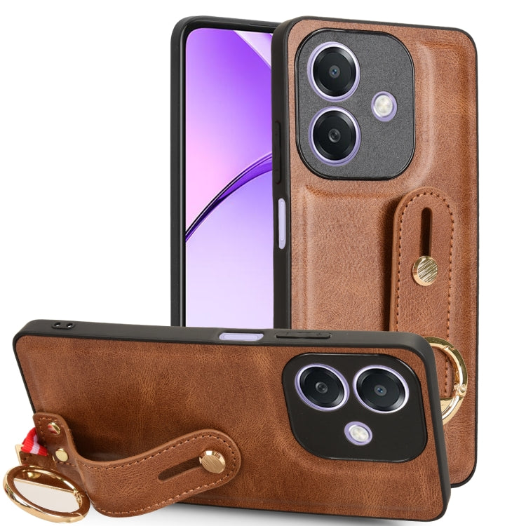 Wristband Leather Back Phone Case, For OPPO Reno13 F 5G, For OPPO Find X8, For OPPO K12x 5G / A3 Pro Global, For OPPO A3x 5G, For OPPO Reno12 F 5G, For OPPO A3 Pro India, For OPPO Reno11 PJH110, For OPPO Reno12 Pro 5G Global, For OPPO Reno12 5G Global�...