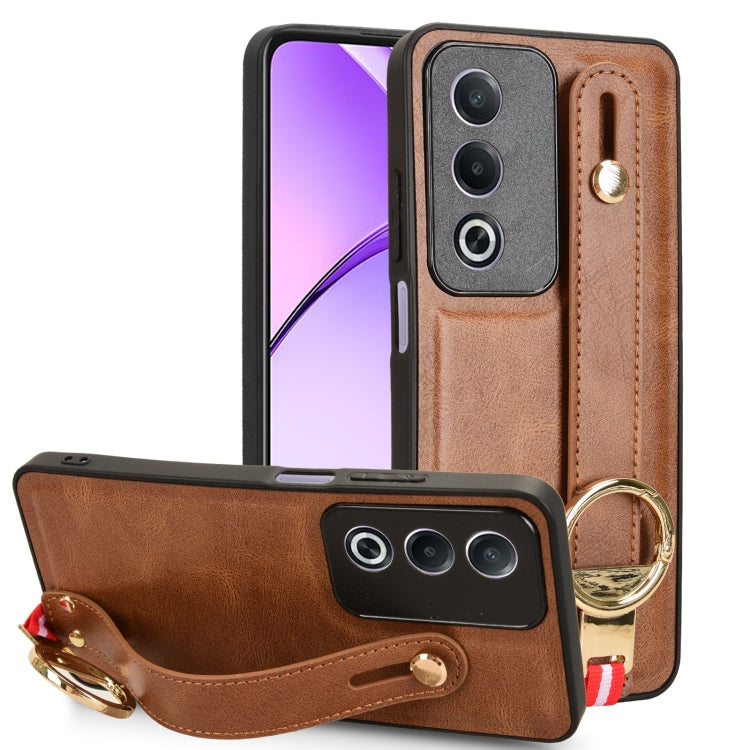 Wristband Leather Back Phone Case, For OPPO Reno13 F 5G, For OPPO Find X8, For OPPO K12x 5G / A3 Pro Global, For OPPO A3x 5G, For OPPO Reno12 F 5G, For OPPO A3 Pro India, For OPPO Reno11 PJH110, For OPPO Reno12 Pro 5G Global, For OPPO Reno12 5G Global�...