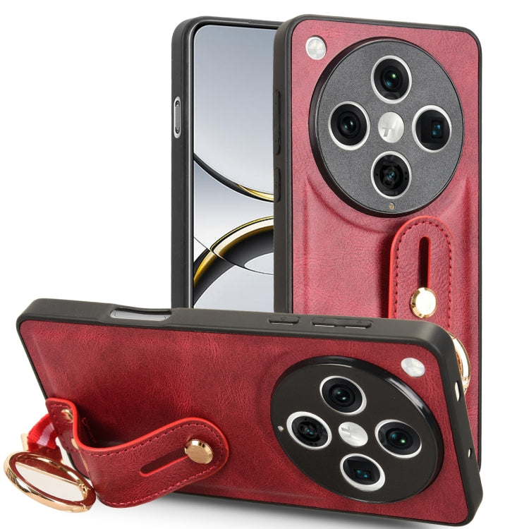 Wristband Leather Back Phone Case, For OPPO Find X8 Pro, For OPPO Find N2 Flip