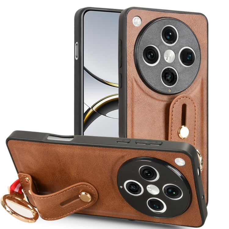 Wristband Leather Back Phone Case, For OPPO Find X8 Pro, For OPPO Find N2 Flip