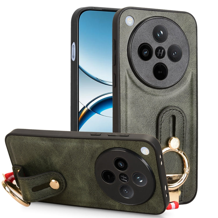 Wristband Leather Back Phone Case, For OPPO Reno13 F 5G, For OPPO Find X8, For OPPO K12x 5G / A3 Pro Global, For OPPO A3x 5G, For OPPO Reno12 F 5G, For OPPO A3 Pro India, For OPPO Reno11 PJH110, For OPPO Reno12 Pro 5G Global, For OPPO Reno12 5G Global�...
