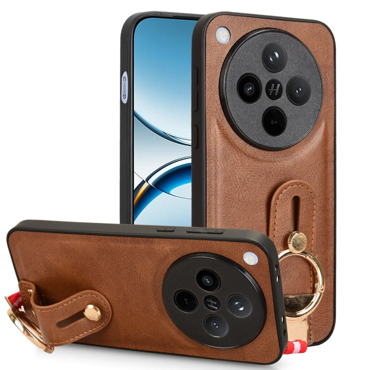 Wristband Leather Back Phone Case, For OPPO Reno13 F 5G, For OPPO Find X8, For OPPO K12x 5G / A3 Pro Global, For OPPO A3x 5G, For OPPO Reno12 F 5G, For OPPO A3 Pro India, For OPPO Reno11 PJH110, For OPPO Reno12 Pro 5G Global, For OPPO Reno12 5G Global�...