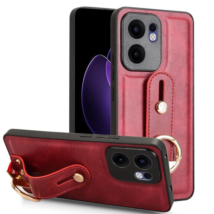 Wristband Leather Back Phone Case, For OPPO Reno13 F 5G, For OPPO Find X8, For OPPO K12x 5G / A3 Pro Global, For OPPO A3x 5G, For OPPO Reno12 F 5G, For OPPO A3 Pro India, For OPPO Reno11 PJH110, For OPPO Reno12 Pro 5G Global, For OPPO Reno12 5G Global�...