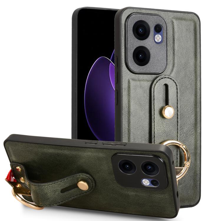Wristband Leather Back Phone Case, For OPPO Reno13 F 5G, For OPPO Find X8, For OPPO K12x 5G / A3 Pro Global, For OPPO A3x 5G, For OPPO Reno12 F 5G, For OPPO A3 Pro India, For OPPO Reno11 PJH110, For OPPO Reno12 Pro 5G Global, For OPPO Reno12 5G Global�...