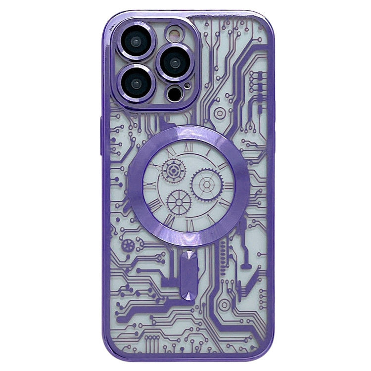Electroplated Circuit Board Pattern MagSafe Phone Case, For iPhone 14 Plus, For iPhone 14, For iPhone 14 Pro, For iPhone 14 Pro Max, For iPhone 13 Pro Max, For iPhone 13 Pro, For iPhone 13, For iPhone 12, For iPhone 12 Pro Max, For iPhone 12 Pro�������...