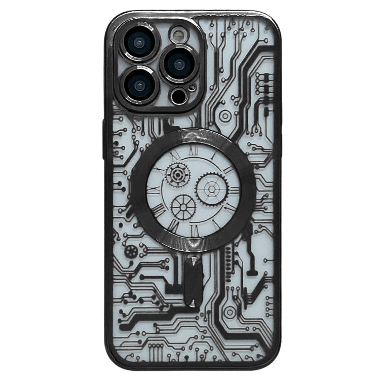 Electroplated Circuit Board Pattern MagSafe Phone Case, For iPhone 14 Plus, For iPhone 14, For iPhone 14 Pro, For iPhone 14 Pro Max, For iPhone 13 Pro Max, For iPhone 13 Pro, For iPhone 13, For iPhone 12, For iPhone 12 Pro Max, For iPhone 12 Pro�������...