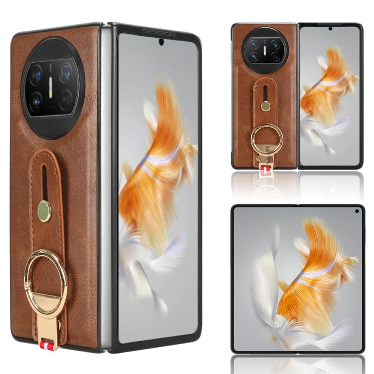 Wristband Leather Back Phone Case, For Huawei Maimang A20 5G, For Huawei Mate X3, For Huawei Mate Xs 2, For Huawei P50 Pocket, For Huawei Mate X2