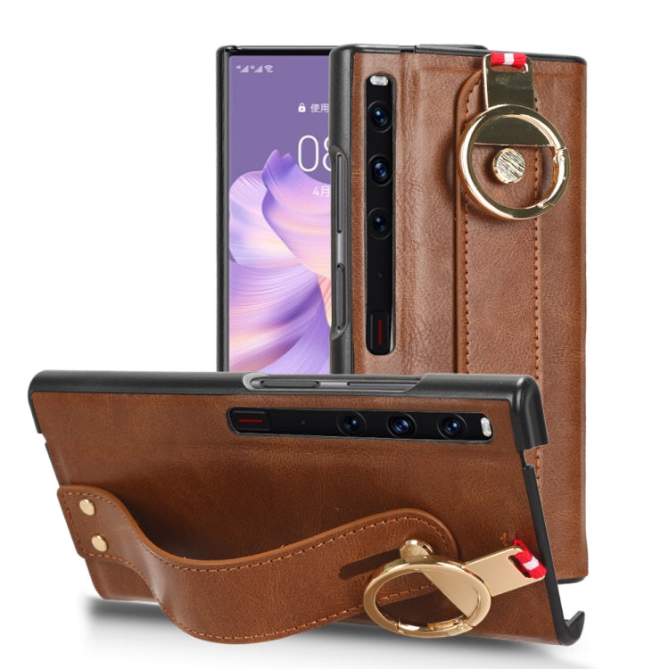 Wristband Leather Back Phone Case, For Huawei Maimang A20 5G, For Huawei Mate X3, For Huawei Mate Xs 2, For Huawei P50 Pocket, For Huawei Mate X2