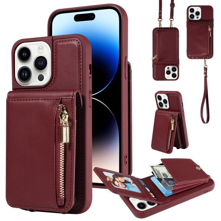 Crossbody Lanyard Zipper Wallet Leather Phone Case, For iPhone 16 Pro Max, For iPhone 16 Pro, For iPhone 16 Plus, For iPhone 16, For iPhone 15 Pro Max, For iPhone 15 Pro, For iPhone 15 Plus, For iPhone 15, For iPhone 14 Plus, For iPhone 14�������������...