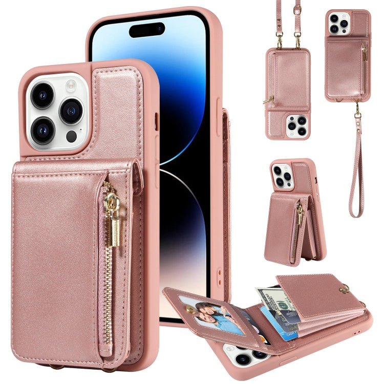 Crossbody Lanyard Zipper Wallet Leather Phone Case, For iPhone 16 Pro Max, For iPhone 16 Pro, For iPhone 16 Plus, For iPhone 16, For iPhone 15 Pro Max, For iPhone 15 Pro, For iPhone 15 Plus, For iPhone 15, For iPhone 14 Plus, For iPhone 14�������������...