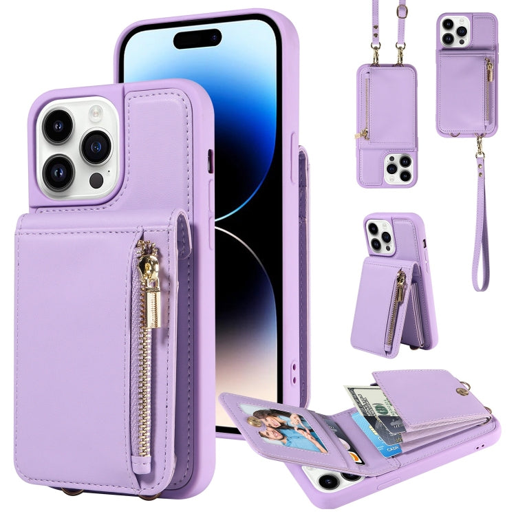 Crossbody Lanyard Zipper Wallet Leather Phone Case, For iPhone 16 Pro Max, For iPhone 16 Pro, For iPhone 16 Plus, For iPhone 16, For iPhone 15 Pro Max, For iPhone 15 Pro, For iPhone 15 Plus, For iPhone 15, For iPhone 14 Plus, For iPhone 14�������������...