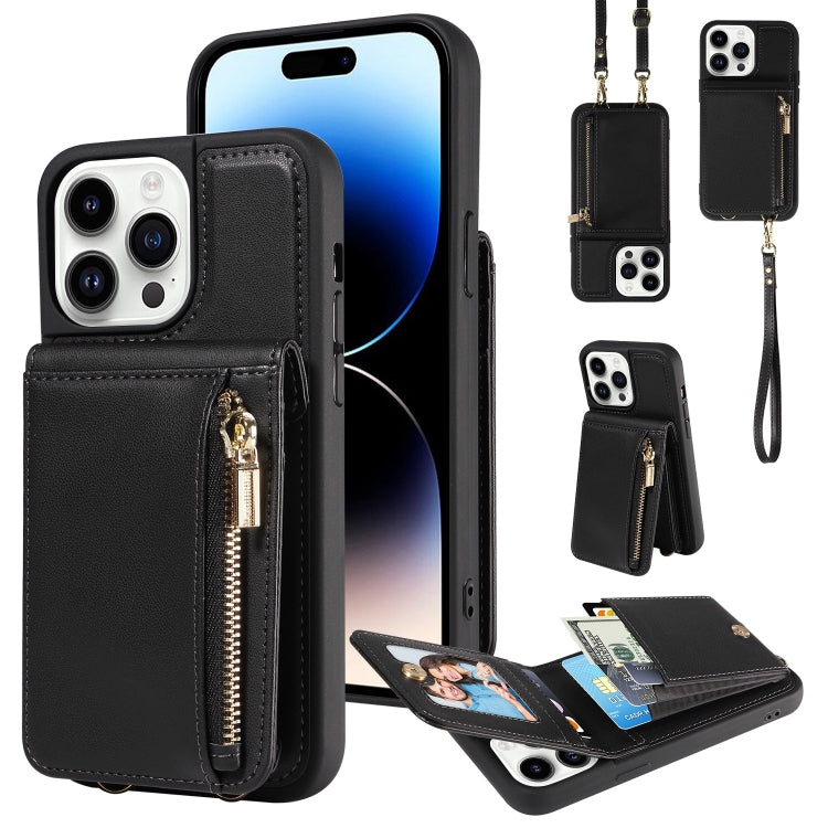 Crossbody Lanyard Zipper Wallet Leather Phone Case, For iPhone 16 Pro Max, For iPhone 16 Pro, For iPhone 16 Plus, For iPhone 16, For iPhone 15 Pro Max, For iPhone 15 Pro, For iPhone 15 Plus, For iPhone 15, For iPhone 14 Plus, For iPhone 14�������������...