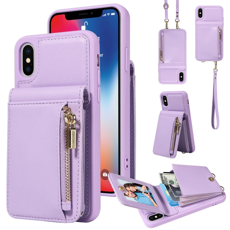 Crossbody Lanyard Zipper Wallet Leather Phone Case, For iPhone 11, For iPhone 11 Pro, For iPhone X / XS, For iPhone XR, For iPhone XS Max, For iPhone 7 Plus / 8 Plus