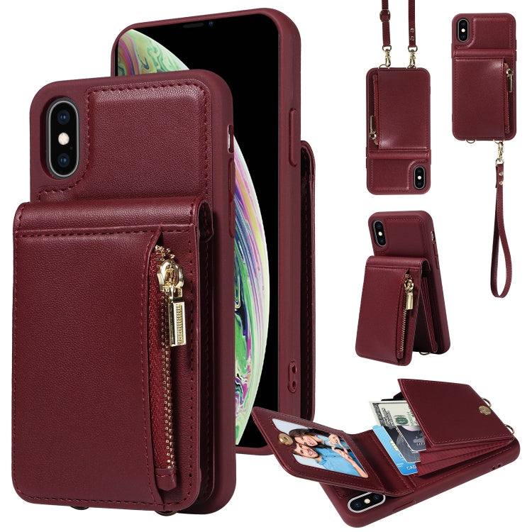 Crossbody Lanyard Zipper Wallet Leather Phone Case, For iPhone 11, For iPhone 11 Pro, For iPhone X / XS, For iPhone XR, For iPhone XS Max, For iPhone 7 Plus / 8 Plus