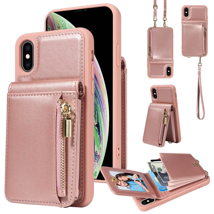Crossbody Lanyard Zipper Wallet Leather Phone Case, For iPhone 11, For iPhone 11 Pro, For iPhone X / XS, For iPhone XR, For iPhone XS Max, For iPhone 7 Plus / 8 Plus
