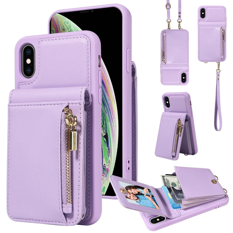 Crossbody Lanyard Zipper Wallet Leather Phone Case, For iPhone 11, For iPhone 11 Pro, For iPhone X / XS, For iPhone XR, For iPhone XS Max, For iPhone 7 Plus / 8 Plus