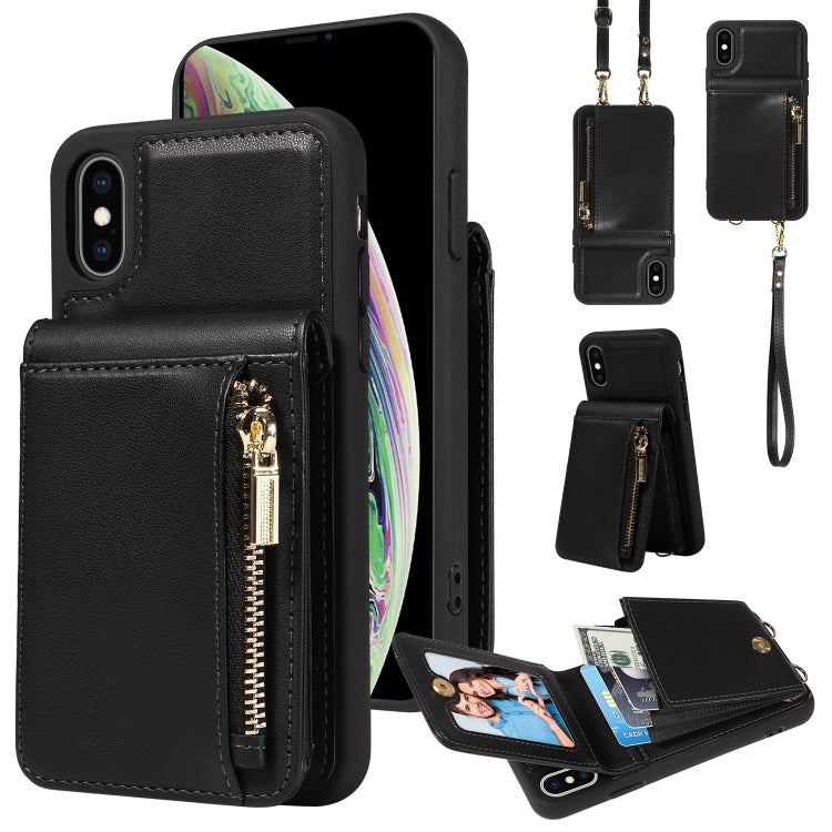 Crossbody Lanyard Zipper Wallet Leather Phone Case, For iPhone 11, For iPhone 11 Pro, For iPhone X / XS, For iPhone XR, For iPhone XS Max, For iPhone 7 Plus / 8 Plus
