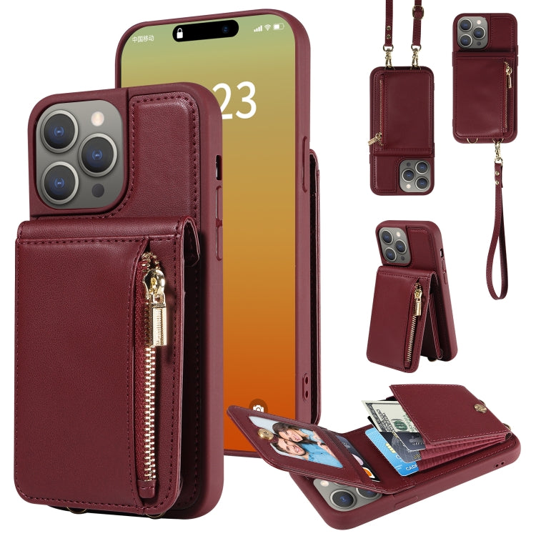 Crossbody Lanyard Zipper Wallet Leather Phone Case, For iPhone 16 Pro Max, For iPhone 16 Pro, For iPhone 16 Plus, For iPhone 16, For iPhone 15 Pro Max, For iPhone 15 Pro, For iPhone 15 Plus, For iPhone 15, For iPhone 14 Plus, For iPhone 14�������������...