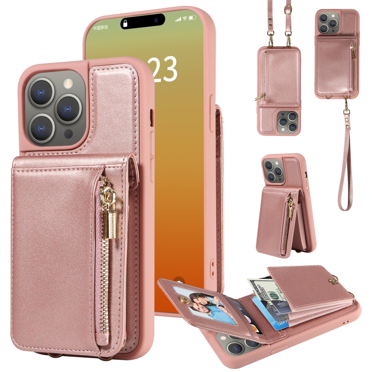 Crossbody Lanyard Zipper Wallet Leather Phone Case, For iPhone 16 Pro Max, For iPhone 16 Pro, For iPhone 16 Plus, For iPhone 16, For iPhone 15 Pro Max, For iPhone 15 Pro, For iPhone 15 Plus, For iPhone 15, For iPhone 14 Plus, For iPhone 14�������������...