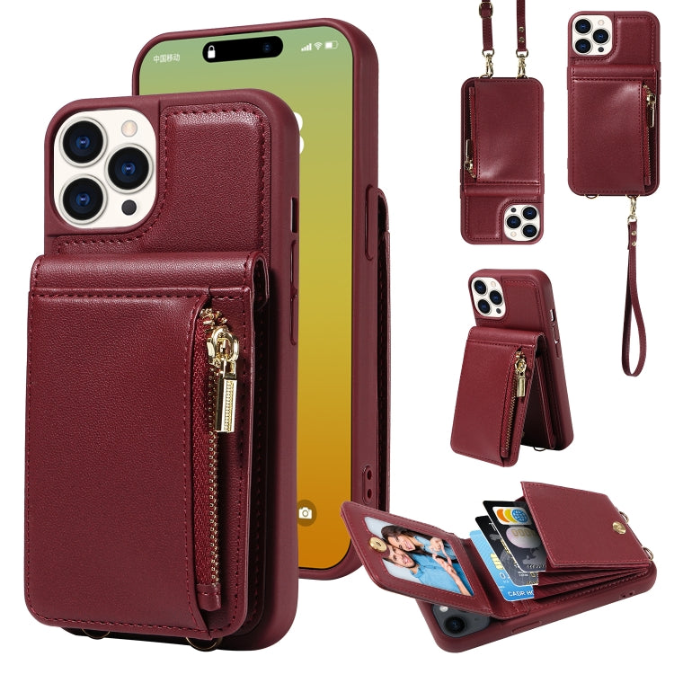 Crossbody Lanyard Zipper Wallet Leather Phone Case, For iPhone 16 Pro Max, For iPhone 16 Pro, For iPhone 16 Plus, For iPhone 16, For iPhone 15 Pro Max, For iPhone 15 Pro, For iPhone 15 Plus, For iPhone 15, For iPhone 14 Plus, For iPhone 14�������������...