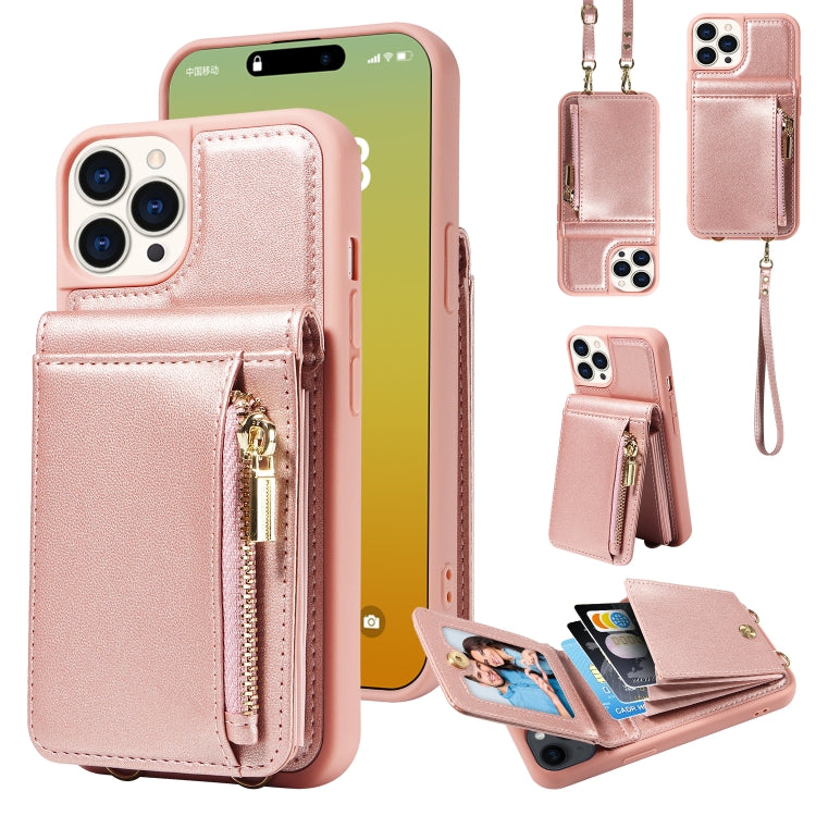 Crossbody Lanyard Zipper Wallet Leather Phone Case, For iPhone 16 Pro Max, For iPhone 16 Pro, For iPhone 16 Plus, For iPhone 16, For iPhone 15 Pro Max, For iPhone 15 Pro, For iPhone 15 Plus, For iPhone 15, For iPhone 14 Plus, For iPhone 14�������������...