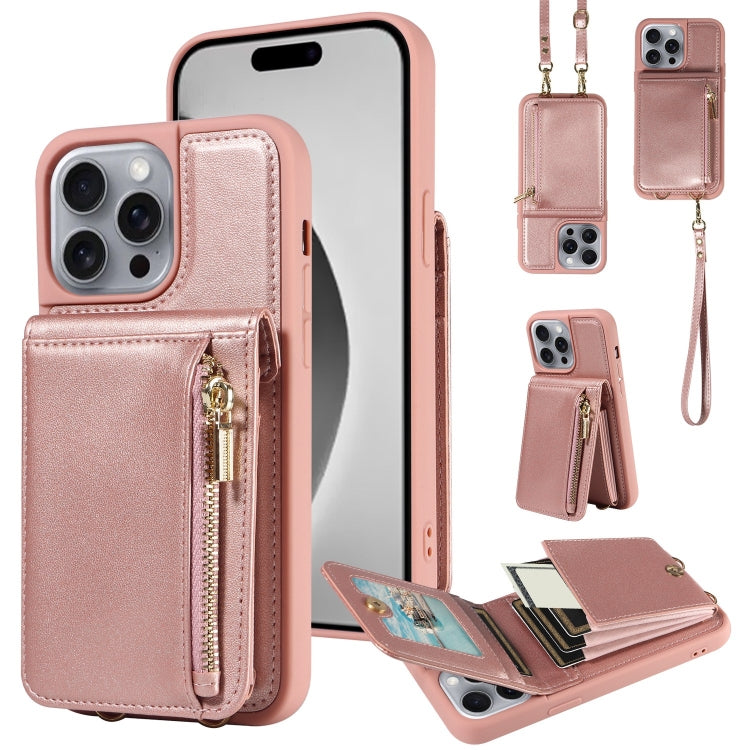 Crossbody Lanyard Zipper Wallet Leather Phone Case, For iPhone 16 Pro Max, For iPhone 16 Pro, For iPhone 16 Plus, For iPhone 16, For iPhone 15 Pro Max, For iPhone 15 Pro, For iPhone 15 Plus, For iPhone 15, For iPhone 14 Plus, For iPhone 14�������������...