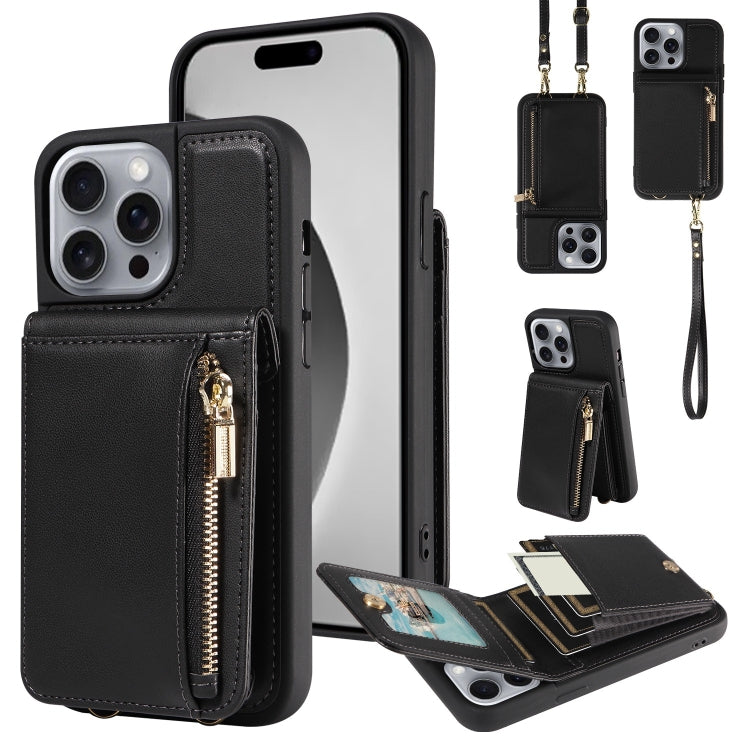 Crossbody Lanyard Zipper Wallet Leather Phone Case, For iPhone 16 Pro Max, For iPhone 16 Pro, For iPhone 16 Plus, For iPhone 16, For iPhone 15 Pro Max, For iPhone 15 Pro, For iPhone 15 Plus, For iPhone 15, For iPhone 14 Plus, For iPhone 14�������������...