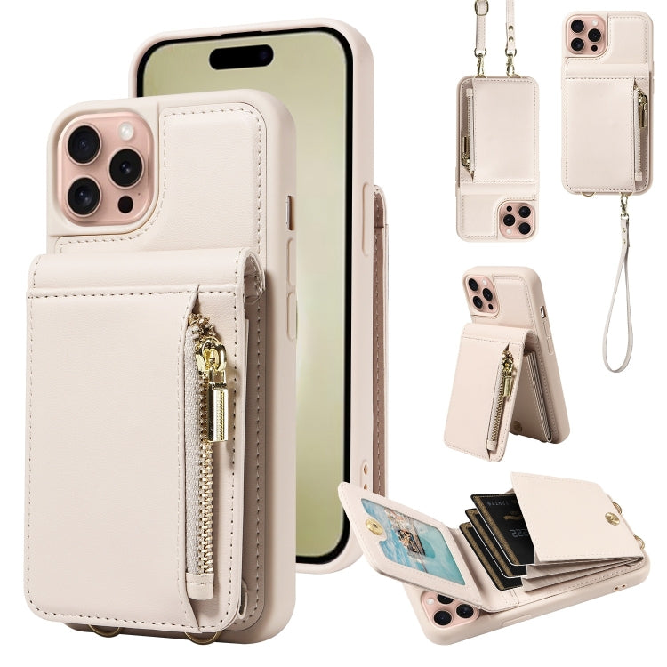Crossbody Lanyard Zipper Wallet Leather Phone Case, For iPhone 16 Pro Max, For iPhone 16 Pro, For iPhone 16 Plus, For iPhone 16, For iPhone 15 Pro Max, For iPhone 15 Pro, For iPhone 15 Plus, For iPhone 15, For iPhone 14 Plus, For iPhone 14�������������...