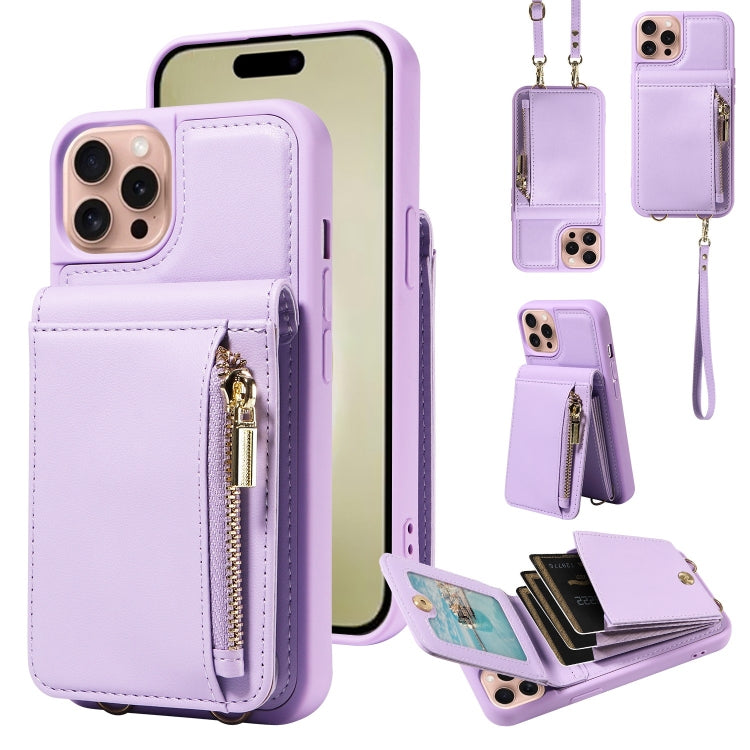 Crossbody Lanyard Zipper Wallet Leather Phone Case, For iPhone 16 Pro Max, For iPhone 16 Pro, For iPhone 16 Plus, For iPhone 16, For iPhone 15 Pro Max, For iPhone 15 Pro, For iPhone 15 Plus, For iPhone 15, For iPhone 14 Plus, For iPhone 14�������������...