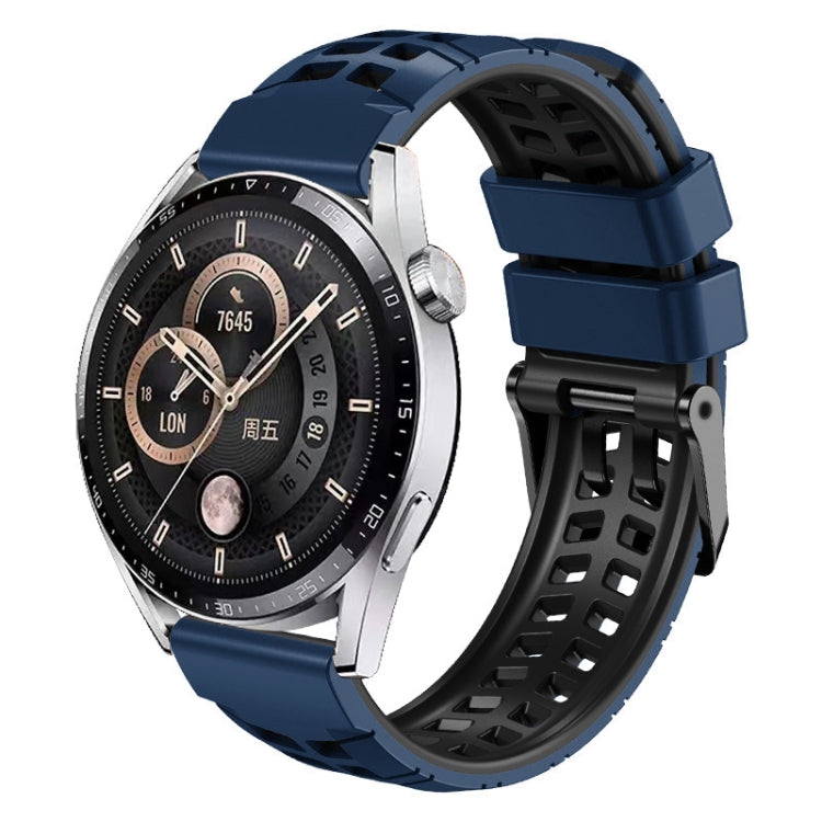 22mm Double-row Hole Two-color Silicone Watch Band