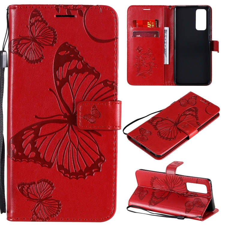 3D Butterflies Embossing Pattern Horizontal Flip Leather Case with Holder & Card Slot & Wallet, For Huawei Honor 9A, For Huawei Honor 30 Pro / 30 Pro Plus, For Huawei Honor 30, For Huawei Honor Play 4T Pro