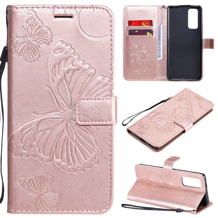 3D Butterflies Embossing Pattern Horizontal Flip Leather Case with Holder & Card Slot & Wallet, For Huawei Honor 9A, For Huawei Honor 30 Pro / 30 Pro Plus, For Huawei Honor 30, For Huawei Honor Play 4T Pro