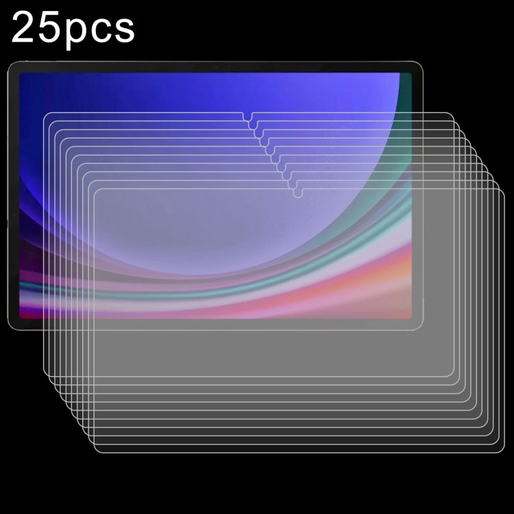 25pcs 9H 0.3mm Explosion-proof Tempered Glass Film, For Samsung Galaxy Tab S10 FE+ 13.1, For Samsung Galaxy Tab S10 Ultra 14.6, For Samsung Galaxy Tab S10+ 12.4, For Samsung Galaxy Tab S10 11, For Samsung Galaxy Tab S9, For Samsung Galaxy Tab S9 Ultra�...