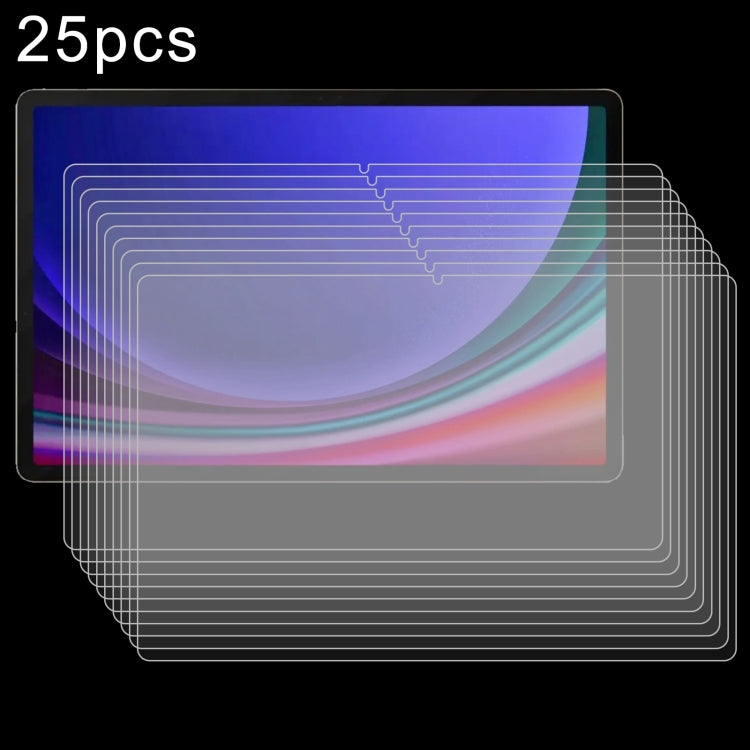 25pcs 9H 0.3mm Explosion-proof Tempered Glass Film, For Samsung Galaxy Tab S10 FE+ 13.1, For Samsung Galaxy Tab S10 Ultra 14.6, For Samsung Galaxy Tab S10+ 12.4, For Samsung Galaxy Tab S10 11, For Samsung Galaxy Tab S9, For Samsung Galaxy Tab S9 Ultra�...