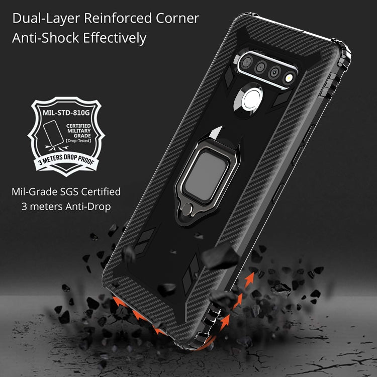 Carbon Fiber Protective Case with 360 Degree Rotating Ring Holder, For LG K51 / Q51, For LG Stylo 6, For Motorola Moto G Stylus, For Google Pixel 4a, For Xiaomi Redmi 10X / Note 9, For Xiaomi Redmi 9, For Huawei nova 5i Pro / Mate 30 Lite / nova 5z����...