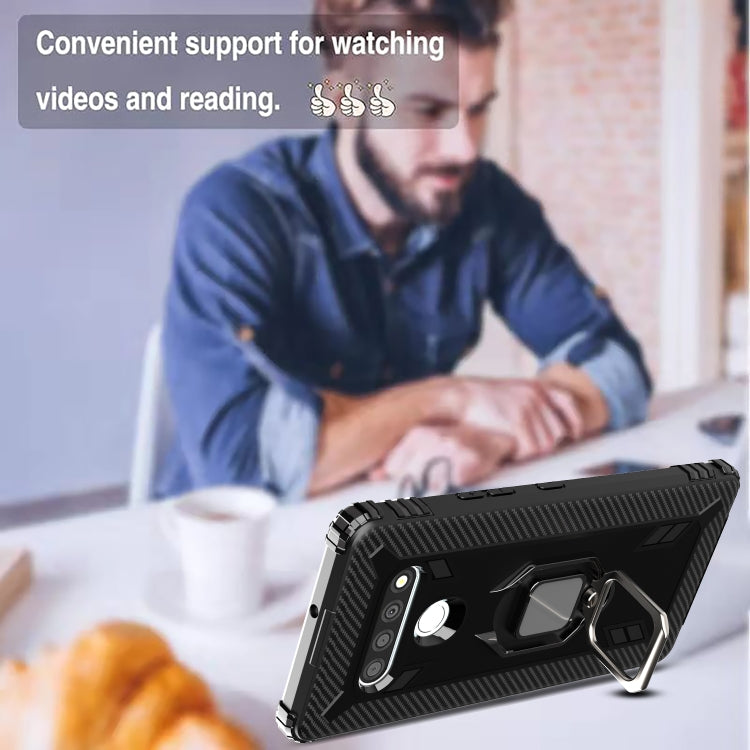 Carbon Fiber Protective Case with 360 Degree Rotating Ring Holder, For LG K51 / Q51, For LG Stylo 6, For Motorola Moto G Stylus, For Google Pixel 4a, For Xiaomi Redmi 10X / Note 9, For Xiaomi Redmi 9, For Huawei nova 5i Pro / Mate 30 Lite / nova 5z����...