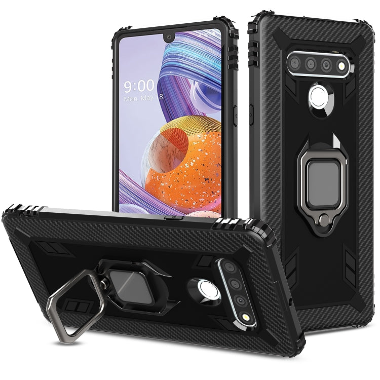 Carbon Fiber Protective Case with 360 Degree Rotating Ring Holder, For LG K51 / Q51, For LG Stylo 6, For Motorola Moto G Stylus, For Google Pixel 4a, For Xiaomi Redmi 10X / Note 9, For Xiaomi Redmi 9, For Huawei nova 5i Pro / Mate 30 Lite / nova 5z����...