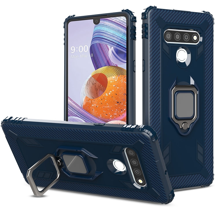 Carbon Fiber Protective Case with 360 Degree Rotating Ring Holder, For LG K51 / Q51, For LG Stylo 6, For Motorola Moto G Stylus, For Google Pixel 4a, For Xiaomi Redmi 10X / Note 9, For Xiaomi Redmi 9, For Huawei nova 5i Pro / Mate 30 Lite / nova 5z����...