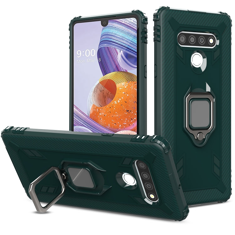 Carbon Fiber Protective Case with 360 Degree Rotating Ring Holder, For LG K51 / Q51, For LG Stylo 6, For Motorola Moto G Stylus, For Google Pixel 4a, For Xiaomi Redmi 10X / Note 9, For Xiaomi Redmi 9, For Huawei nova 5i Pro / Mate 30 Lite / nova 5z����...