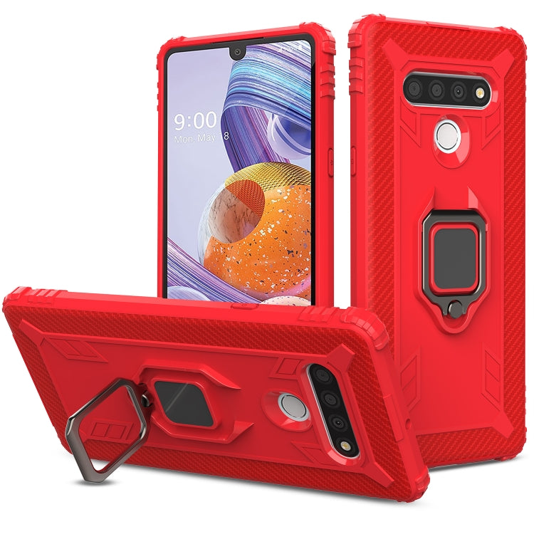 Carbon Fiber Protective Case with 360 Degree Rotating Ring Holder, For LG K51 / Q51, For LG Stylo 6, For Motorola Moto G Stylus, For Google Pixel 4a, For Xiaomi Redmi 10X / Note 9, For Xiaomi Redmi 9, For Huawei nova 5i Pro / Mate 30 Lite / nova 5z����...
