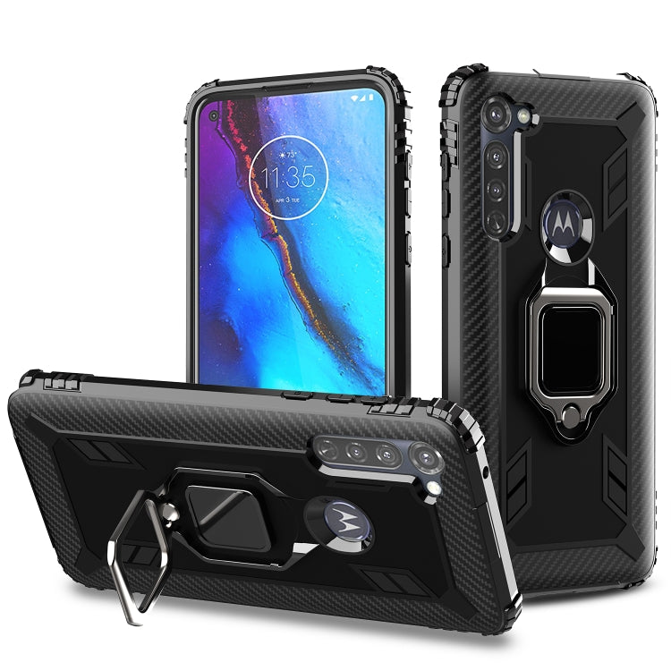 Carbon Fiber Protective Case with 360 Degree Rotating Ring Holder, For LG K51 / Q51, For LG Stylo 6, For Motorola Moto G Stylus, For Google Pixel 4a, For Xiaomi Redmi 10X / Note 9, For Xiaomi Redmi 9, For Huawei nova 5i Pro / Mate 30 Lite / nova 5z����...