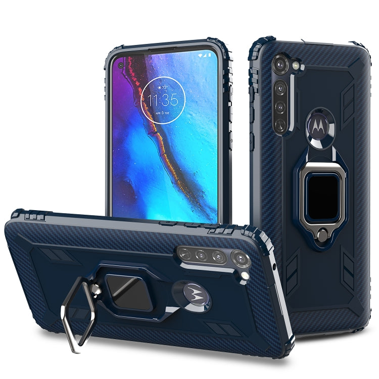 Carbon Fiber Protective Case with 360 Degree Rotating Ring Holder, For LG K51 / Q51, For LG Stylo 6, For Motorola Moto G Stylus, For Google Pixel 4a, For Xiaomi Redmi 10X / Note 9, For Xiaomi Redmi 9, For Huawei nova 5i Pro / Mate 30 Lite / nova 5z����...