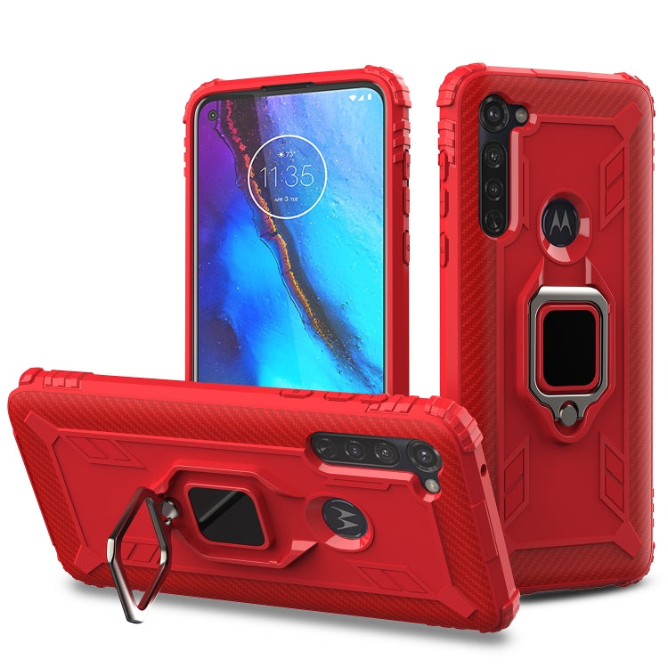 Carbon Fiber Protective Case with 360 Degree Rotating Ring Holder, For LG K51 / Q51, For LG Stylo 6, For Motorola Moto G Stylus, For Google Pixel 4a, For Xiaomi Redmi 10X / Note 9, For Xiaomi Redmi 9, For Huawei nova 5i Pro / Mate 30 Lite / nova 5z����...