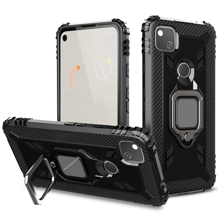 Carbon Fiber Protective Case with 360 Degree Rotating Ring Holder, For LG K51 / Q51, For LG Stylo 6, For Motorola Moto G Stylus, For Google Pixel 4a, For Xiaomi Redmi 10X / Note 9, For Xiaomi Redmi 9, For Huawei nova 5i Pro / Mate 30 Lite / nova 5z����...